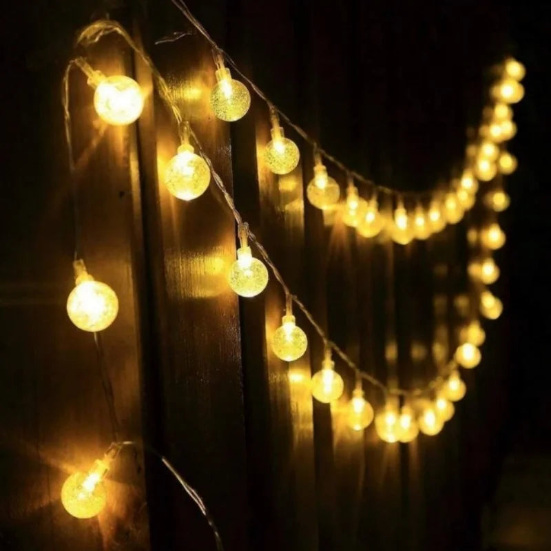 LED Bubble Ball Fairy Lights USB Outdoor String Light