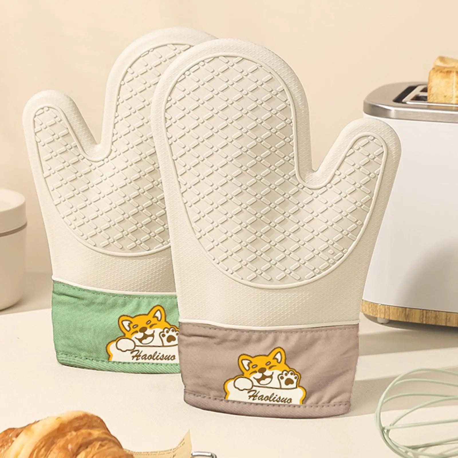 Thick Silicone Oven Mitts – Heat Resistant Non-Slip BBQ Gloves Main image