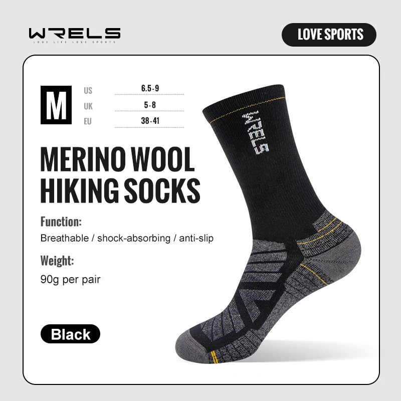 Merino Wool Hiking Socks Breathable Running Cycling Socks