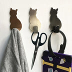 Cat Pattern Self-Adhesive Wall Hook Cute Towel & Clothes Hanger
