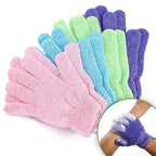 Colourful Exfoliating Bath Gloves Double Sided Spa & Shower Body Scrub