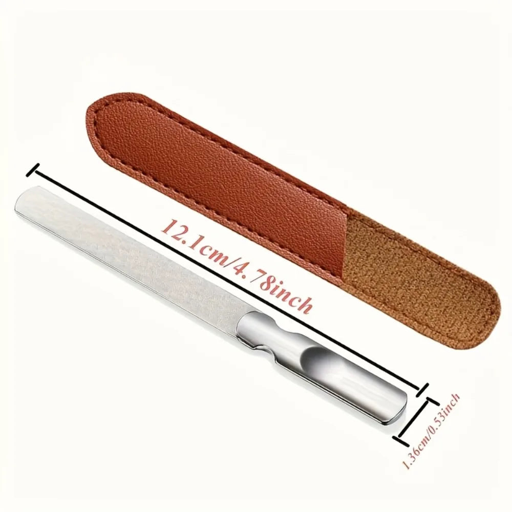 Double Sided Stainless Steel Nail File Reusable Penny Haul Manicure Tool Kit UK