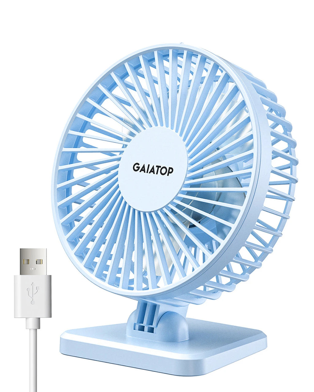 GAIATOP Mini USB Desktop Fan Quiet 3-Speed Office Fan