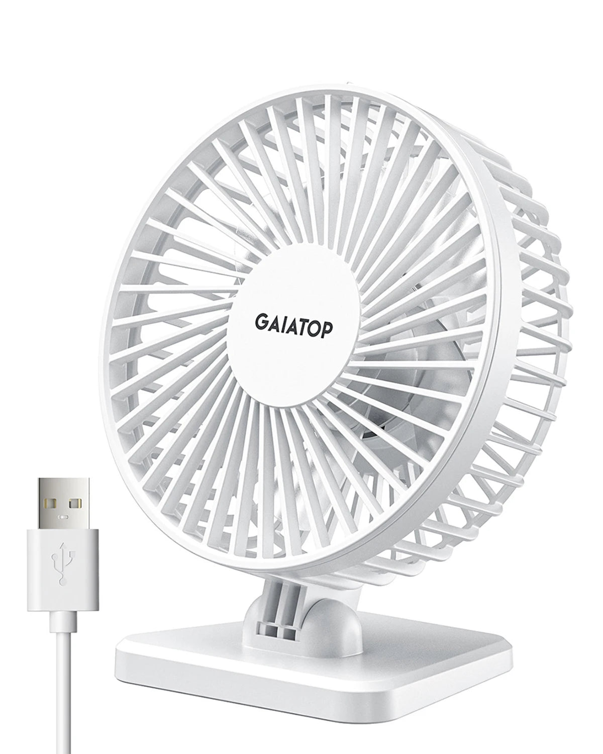 GAIATOP Mini USB Desktop Fan Quiet 3-Speed Office Fan