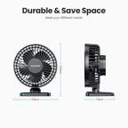 GAIATOP Mini USB Desktop Fan Quiet 3-Speed Office Fan