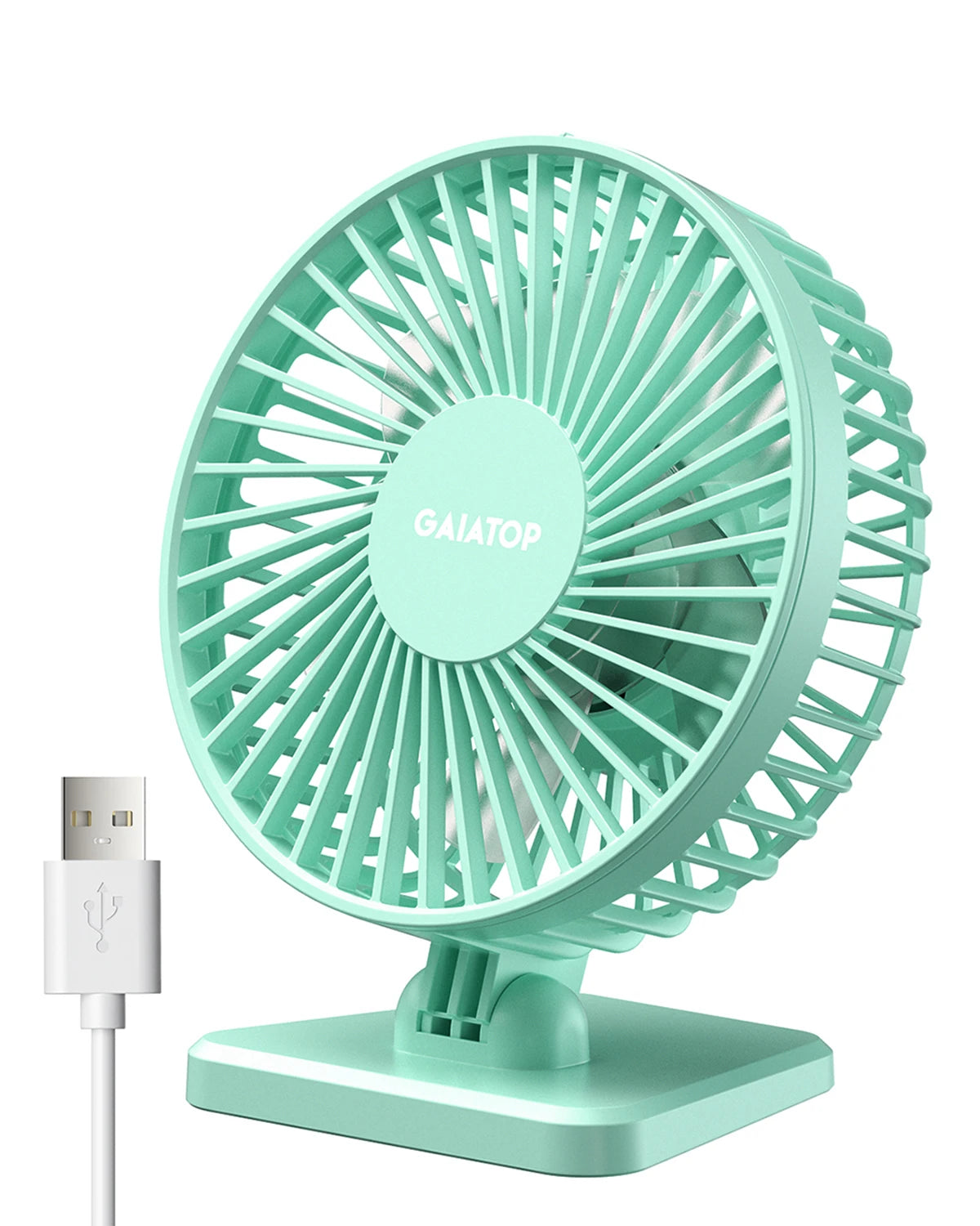 GAIATOP Mini USB Desktop Fan Quiet 3-Speed Office Fan