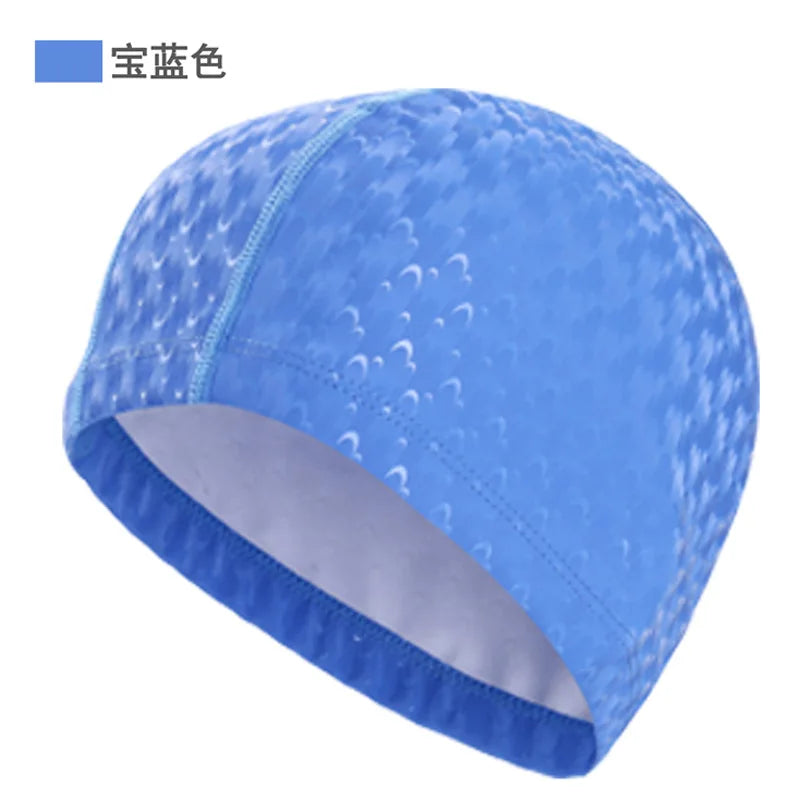 Professional PU Swimming Cap Waterproof Non-Slip Swim Hat