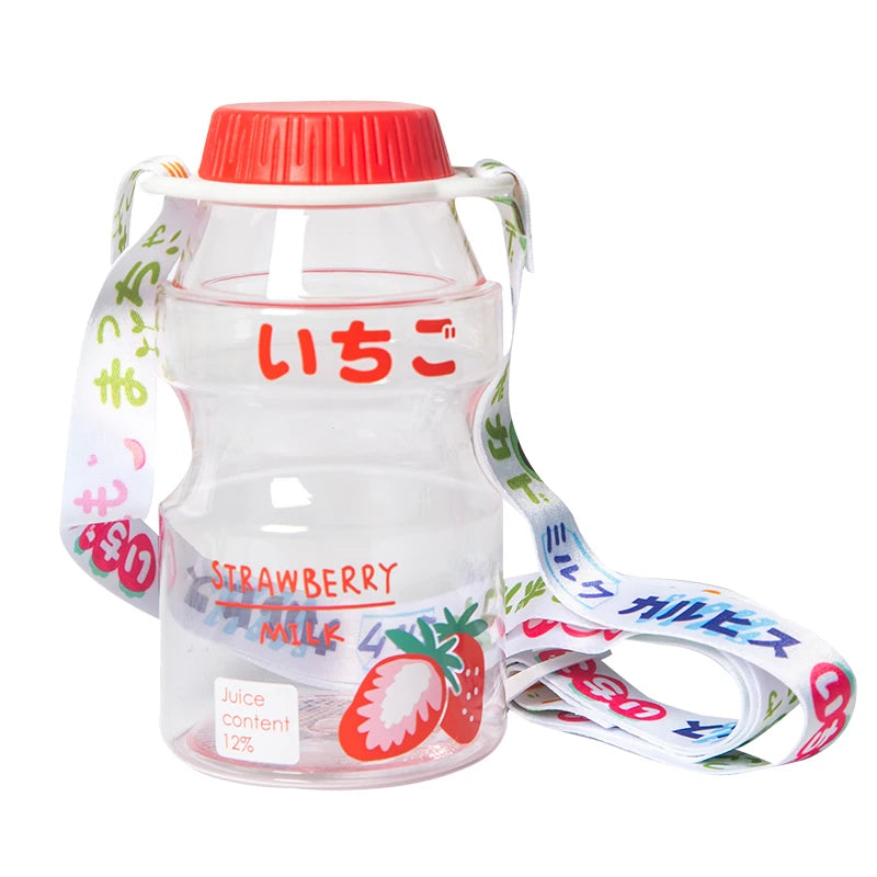480ml Cute Fruit Water Bottle BPA Free Strawberry Drink Cup