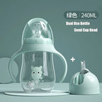 BPA Free Baby Feeding Bottle Wide-Caliber Straw Cup