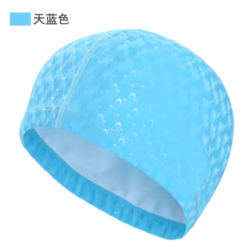 Professional PU Swimming Cap Waterproof Non-Slip Swim Hat