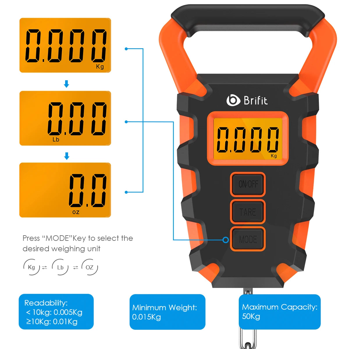 50KG Digital Fishing Scale Luggage & Hanging Scale Secondary image
