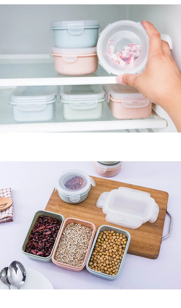 Plastic Lunch Box Bento Container Leakproof Fruit Salad Storage Box