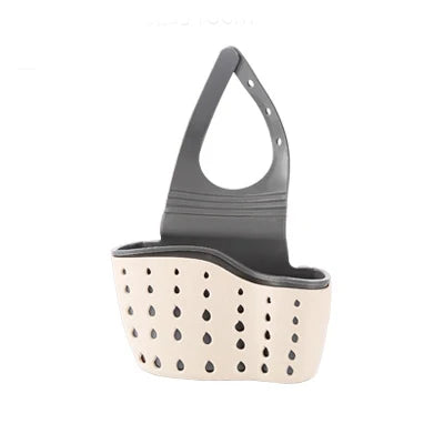 Adjustable Kitchen Sink Holder Faucet Hanging Soap & Sponge Organizer
