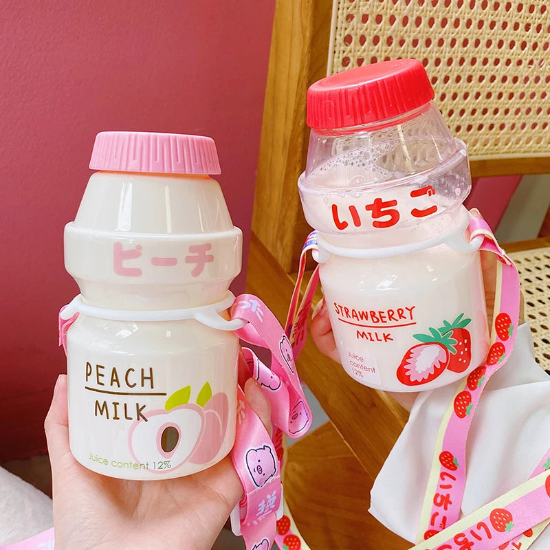 480ml Cute Fruit Water Bottle BPA Free Strawberry Drink Cup