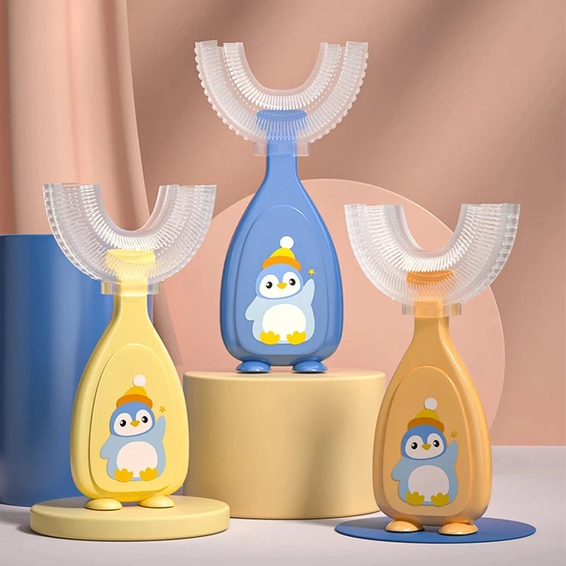 Kids 360° U Shape Toothbrush Soft Silicone Baby Teeth Brush
