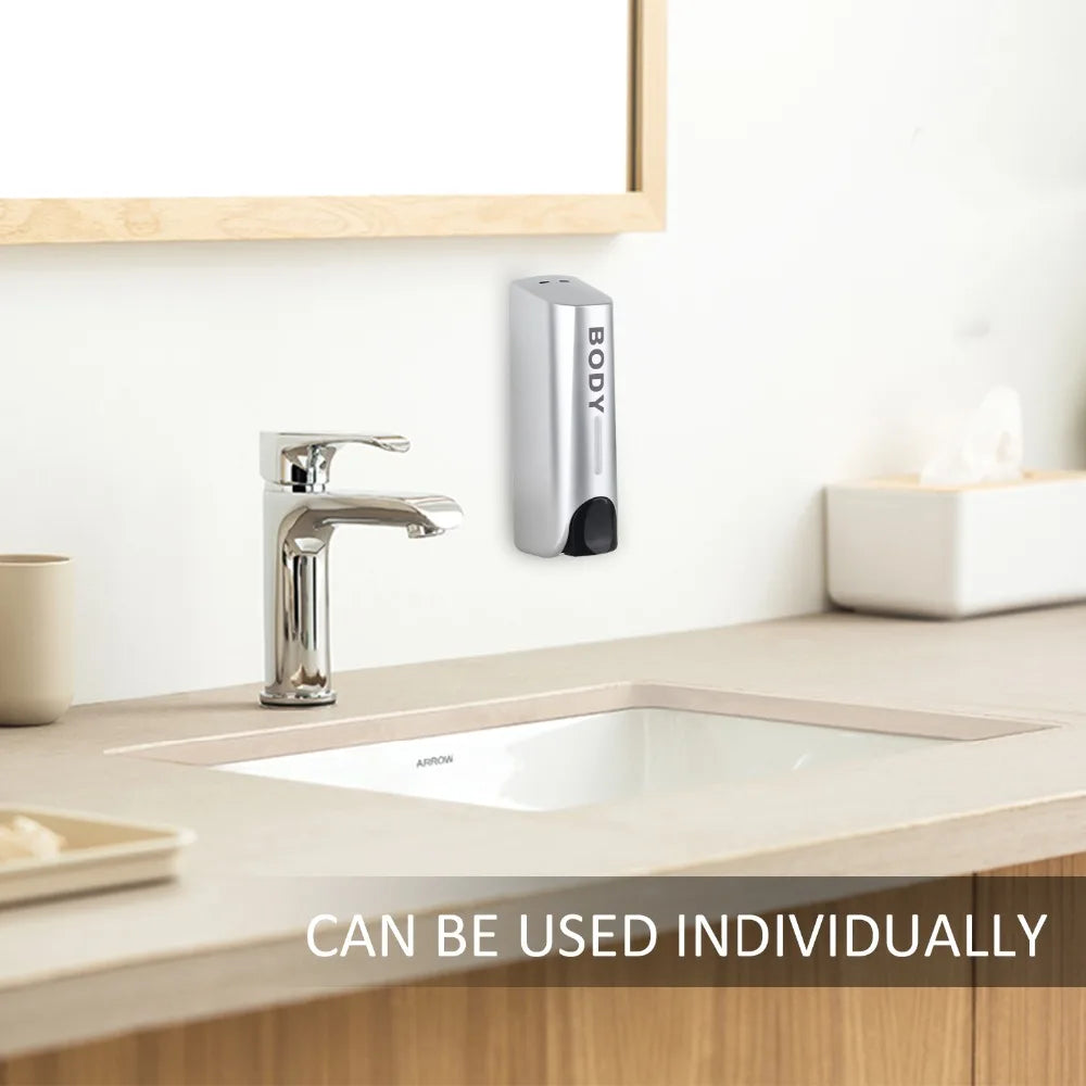 350ML Wall Mounted Soap Dispenser Shower Shampoo & Liquid Soap Container