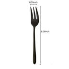 Gold Stainless Steel Fruit Fork Set Cake, Salad & Snack Cutlery (1–6Pcs)