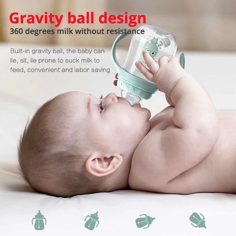 BPA Free Baby Feeding Bottle Wide-Caliber Straw Cup