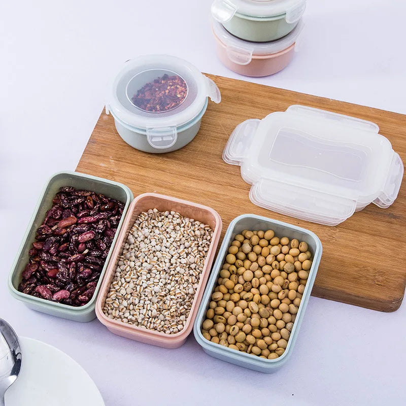 Plastic Lunch Box Bento Container Leakproof Fruit Salad Storage Box