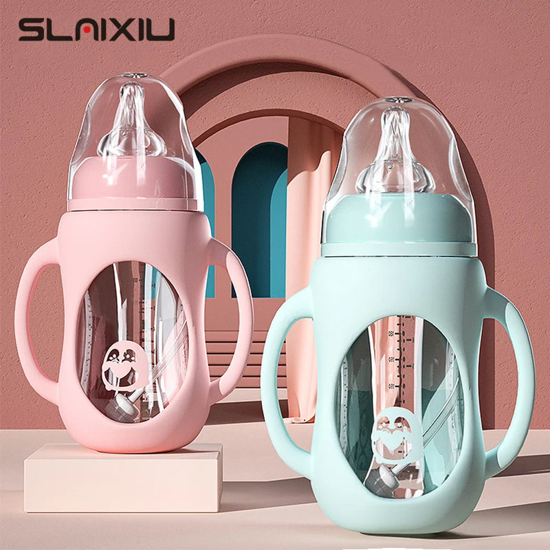 Glass Baby Bottle Dual Use Drinking Cup with Handle Secondary image