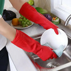 Long Sleeve Kitchen Gloves Waterproof Rubber Gloves