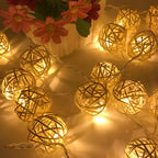 USB Rattan Ball Fairy Lights 20 LED String Lights