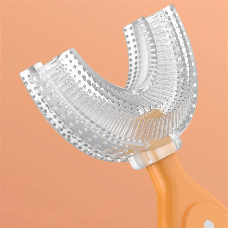 Kids 360° U Shape Toothbrush Soft Silicone Baby Teeth Brush
