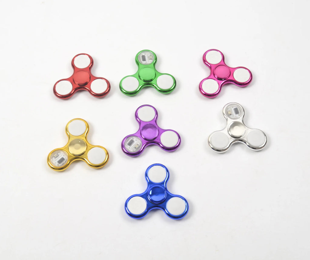 Fidget Spinner LED Light Up Toy for Kids Glow in Dark