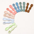 Baby Spoon Fork Set Soft Silicone Training Cutlery for Kids