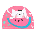 Kids Cartoon Swimming Cap Elastic Fabric Swim Hat