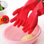 Silicone Potato Peeling Gloves Kitchen Cleaning Gloves