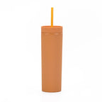 Double Wall Skinny Tumbler 473ml/480ml Cup with Straw & Lid