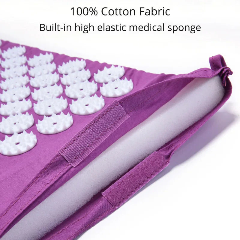 Acupressure Mat and Pillow Set Spiky Massage Mat for Back and Neck