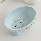 Cartoon Smiley Soap Box – Hand Shape Drain Soap Holder for Bathroom