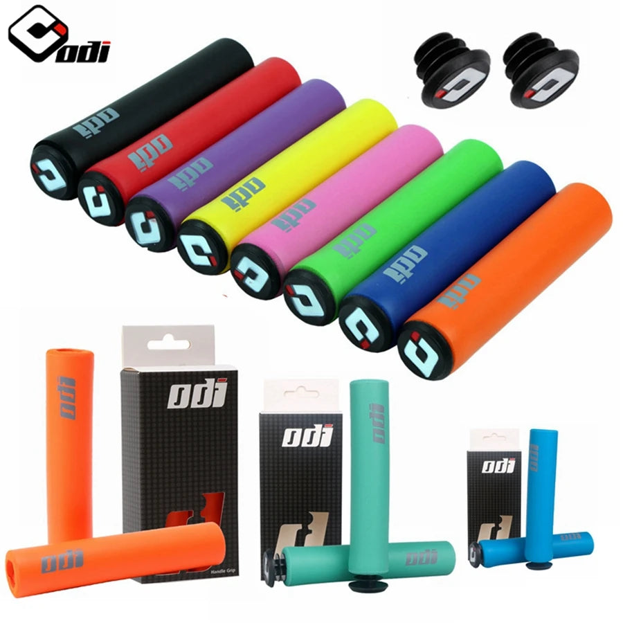 ODI MTB Handlebar Grips Ultra Light Anti Slip Silicone Foam with Plugs Secondary image