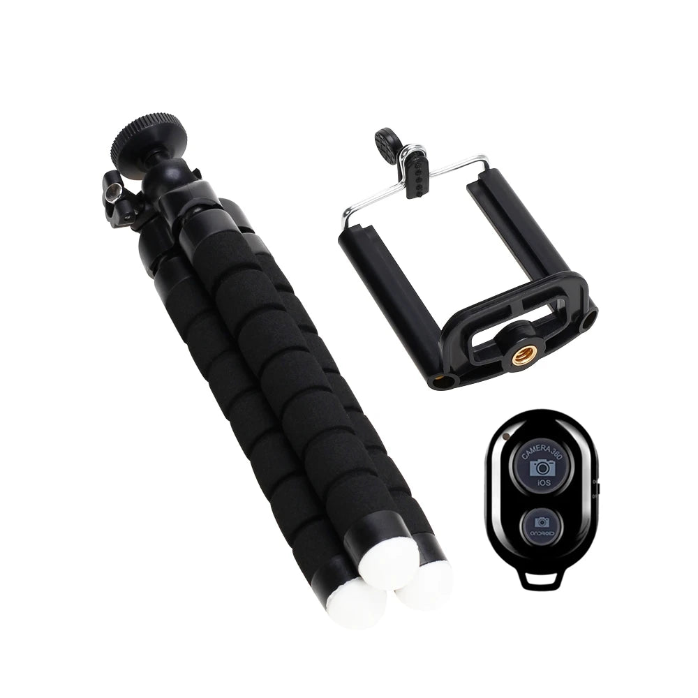 Mini Tripod Stand for Smartphone Flexible Octopus Stand Camera Holder with Clip