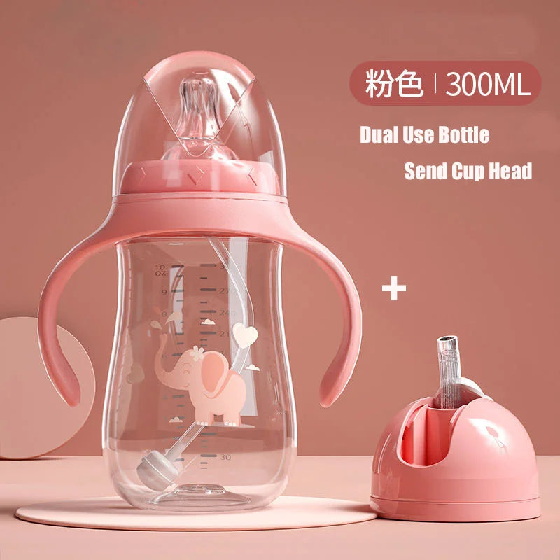 BPA Free Baby Feeding Bottle Wide-Caliber Straw Cup