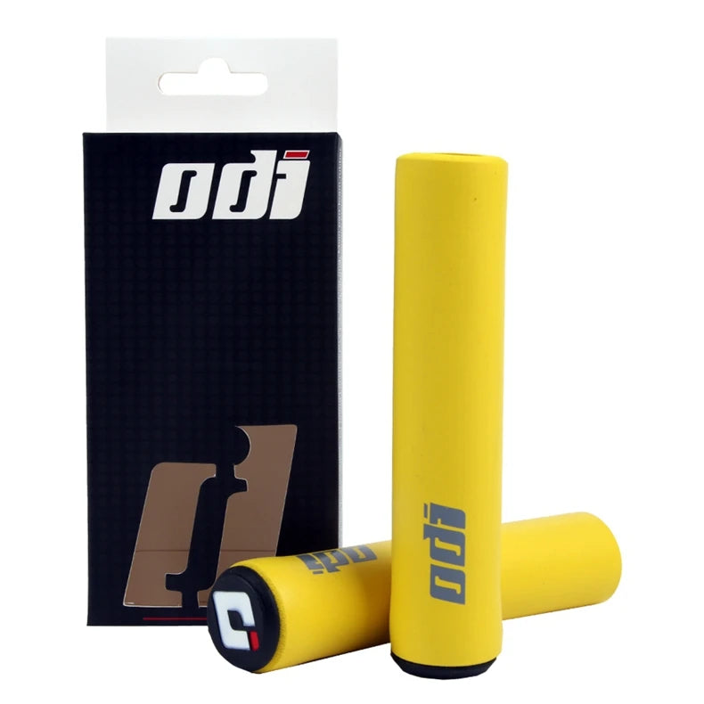 ODI MTB Handlebar Grips Ultra Light Anti Slip Silicone Foam with Plugs