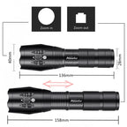 Powerful LED Rechargeable Flashlight Zoomable Torch Lamp