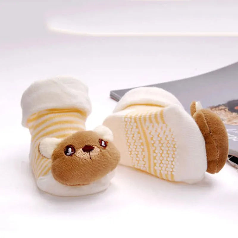 Newborn Baby Anti-Slip Socks UK – Cotton Animal Cartoon Slippers