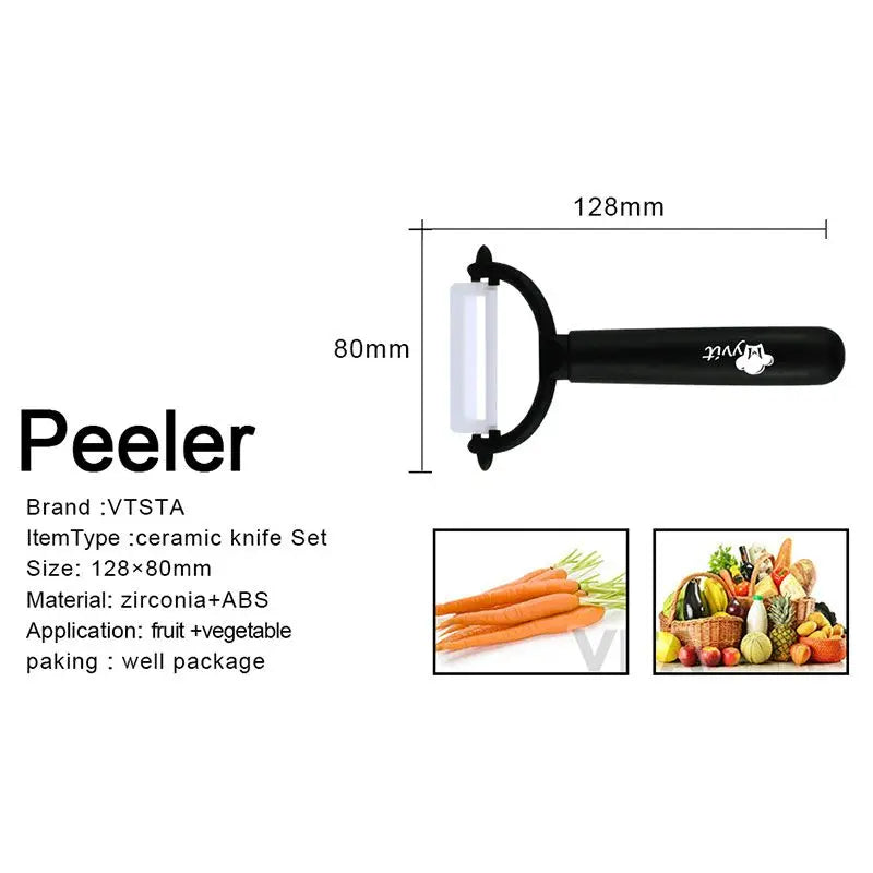 Ceramic Vegetable Peeler Zirconia Fruit & Kitchen Paring Tool