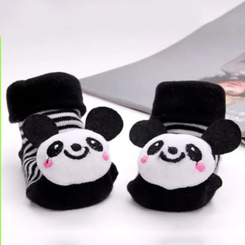 Newborn Baby Anti-Slip Socks UK – Cotton Animal Cartoon Slippers Secondary image