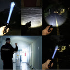 Powerful LED Rechargeable Flashlight Zoomable Torch Lamp