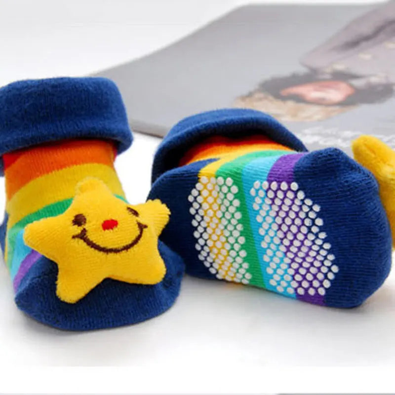Newborn Baby Anti-Slip Socks UK – Cotton Animal Cartoon Slippers Main image