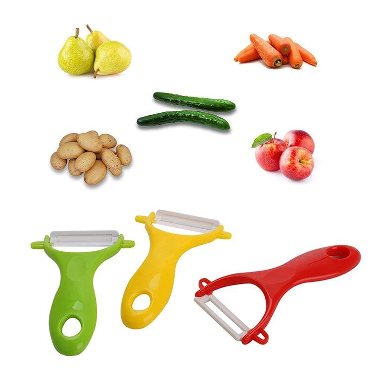 LMETJMA Ceramic Peeler KC0113 Vegetable & Fruit Kitchen Peeler