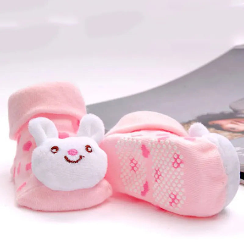 Newborn Baby Anti-Slip Socks UK – Cotton Animal Cartoon Slippers