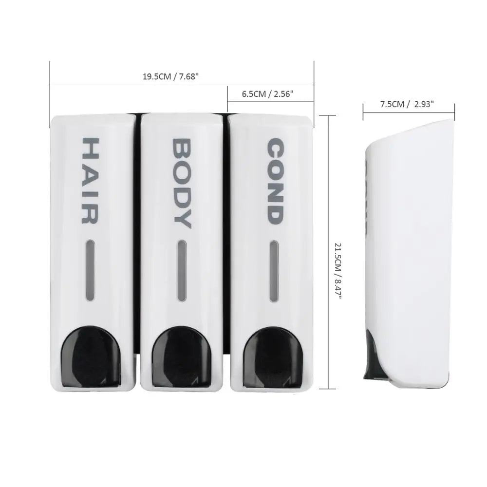 350ML Wall Mounted Soap Dispenser Shower Shampoo & Liquid Soap Container
