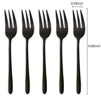 Gold Stainless Steel Fruit Fork Set Cake, Salad & Snack Cutlery (1–6Pcs)
