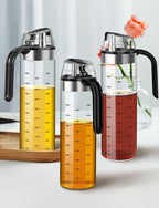 Glass Seasoning Bottle Dispenser Oil, Vinegar & Spice Storage Kitchen Tool
