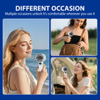 Mini USB rechargeable handheld fan by PennyHaul, portable cooling fan with powerful airflow and compact design for on-the-go use.